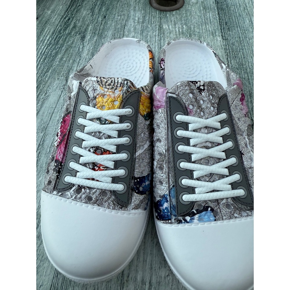 Garden Clogs‎ Women Mules Nurses Shoes Slip On Floral Grey Size 41